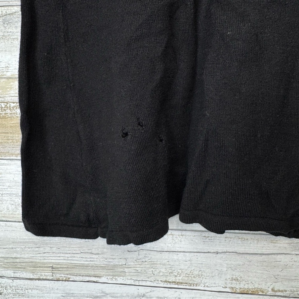 Alice + Olivia Women’s Studded Black Rouched Sleeve Knit Dress size Medium - Picture 10 of 10